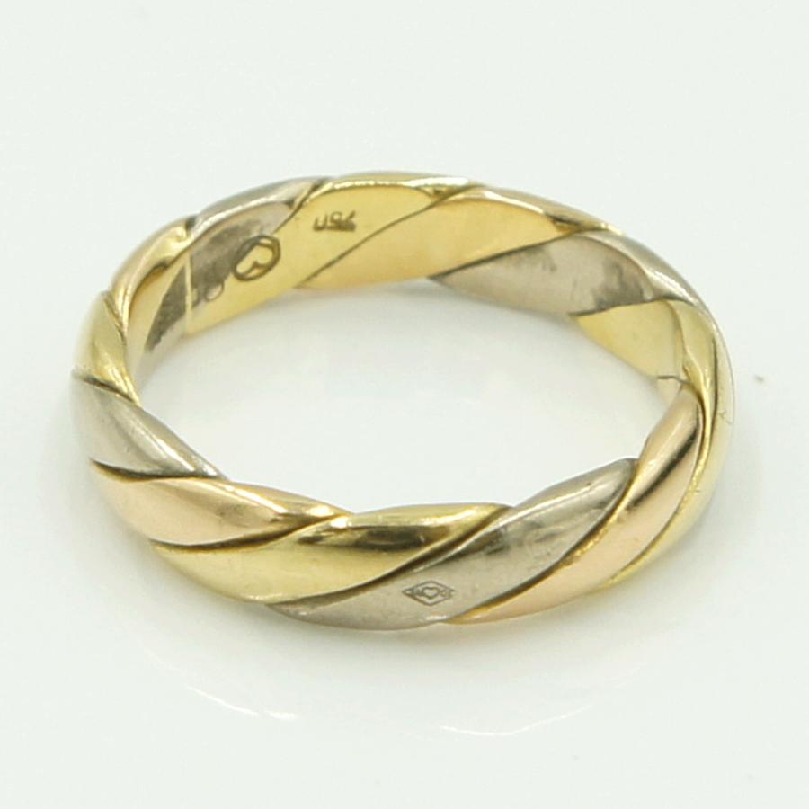 オレスト（Or.est） 750スリーカラーリング　リングサイズ10号　重量4.41ｇ　レディース　指輪　（中古）