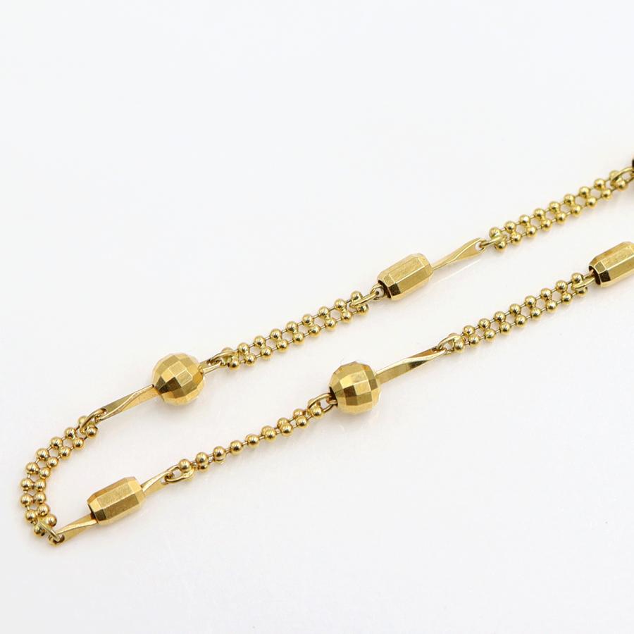 K18デザインブレスレット　長さ18.0cm　重量2.69ｇ（中古）