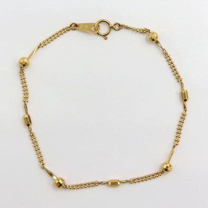 K18デザインブレスレット　長さ18.0cm　重量2.69ｇ（中古）