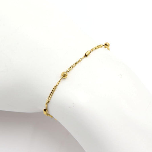 K18デザインブレスレット　長さ18.0cm　重量2.69ｇ（中古）