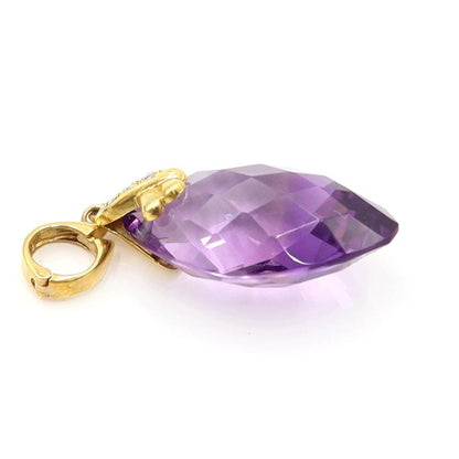 K18アメジストペンダントトップ　A19.0ct　D0.04ct　重量5.50ｇ(石の重量含む)　レディース(中古)