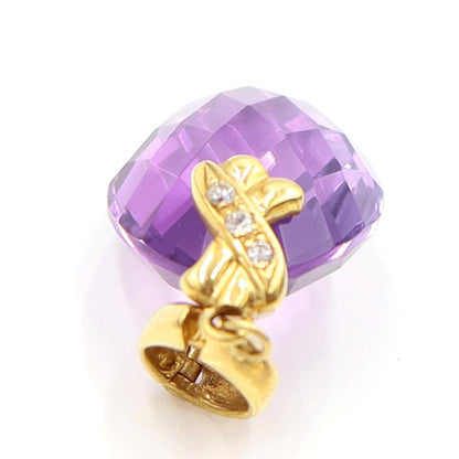 K18アメジストペンダントトップ　A19.0ct　D0.04ct　重量5.50ｇ(石の重量含む)　レディース(中古)