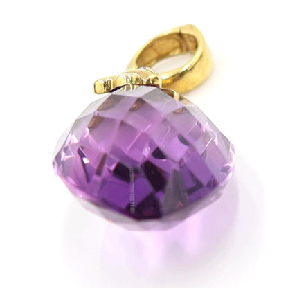 K18アメジストペンダントトップ　A19.0ct　D0.04ct　重量5.50ｇ(石の重量含む)　レディース(中古)