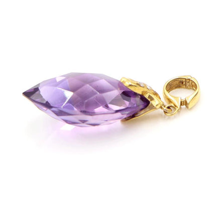 K18アメジストペンダントトップ　A19.0ct　D0.04ct　重量5.50ｇ(石の重量含む)　レディース(中古)