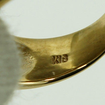 K18ダイヤファッションリング　D0.25ct　リングサイズ9号　重量6.08ｇ(石の重量含む)（中古）