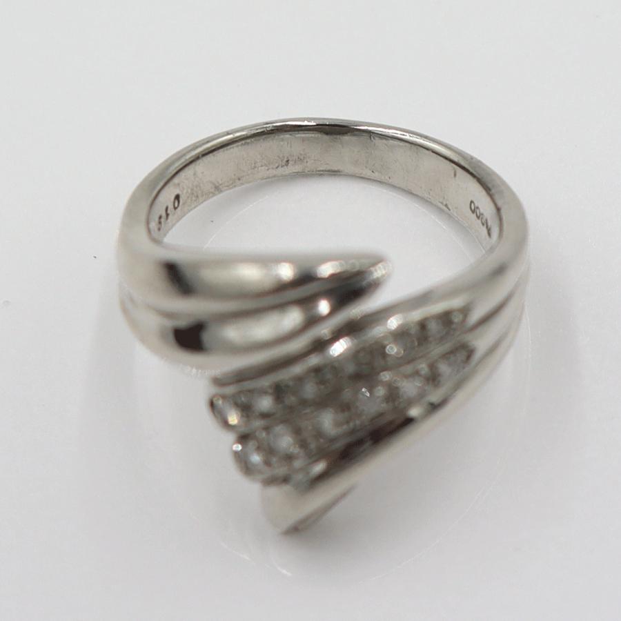 Pt900ダイヤモンドリング　D0.19ct　サイズ13号　重量7.87ｇ(石の重量含む)　レディース(中古)