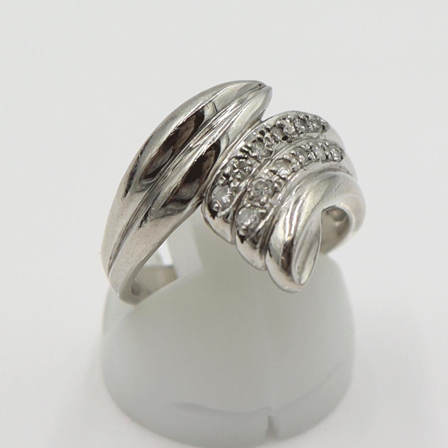 Pt900ダイヤモンドリング　D0.19ct　サイズ13号　重量7.87ｇ(石の重量含む)　レディース(中古)