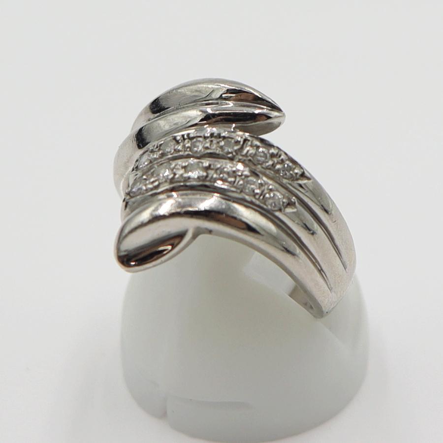 Pt900ダイヤモンドリング　D0.19ct　サイズ13号　重量7.87ｇ(石の重量含む)　レディース(中古)