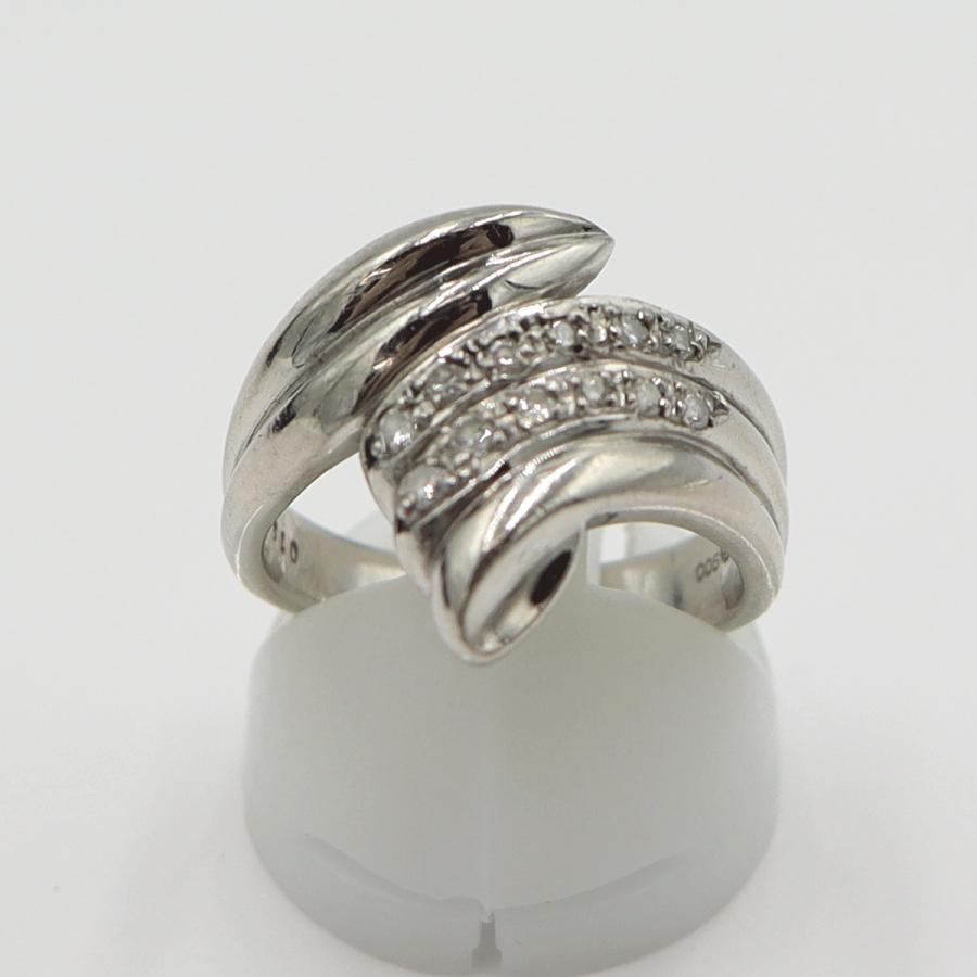 Pt900ダイヤモンドリング　D0.19ct　サイズ13号　重量7.87ｇ(石の重量含む)　レディース(中古)
