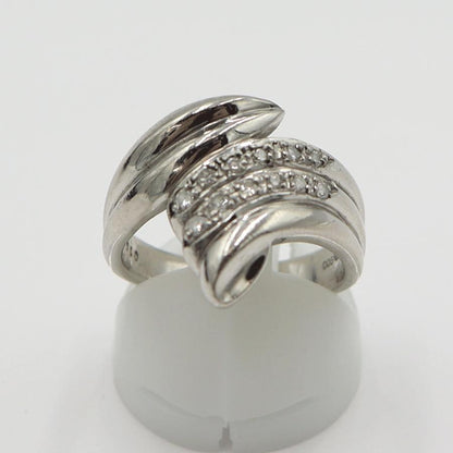 Pt900ダイヤモンドリング　D0.19ct　サイズ13号　重量7.87ｇ(石の重量含む)　レディース(中古)