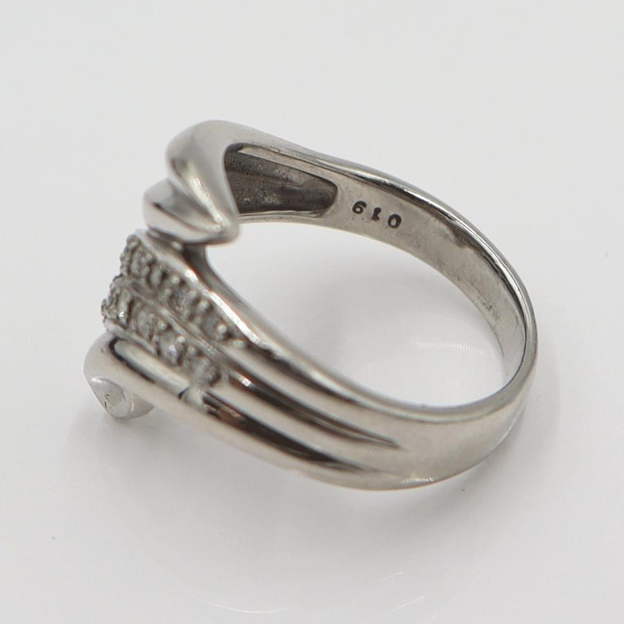 Pt900ダイヤモンドリング　D0.19ct　サイズ13号　重量7.87ｇ(石の重量含む)　レディース(中古)