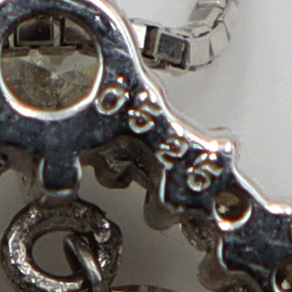 K18WGダイヤペンダントネックレス D0.525ct 0.378ct　ネック長さ約44cm　重量4.18ｇ(石の重量含む) (中古)