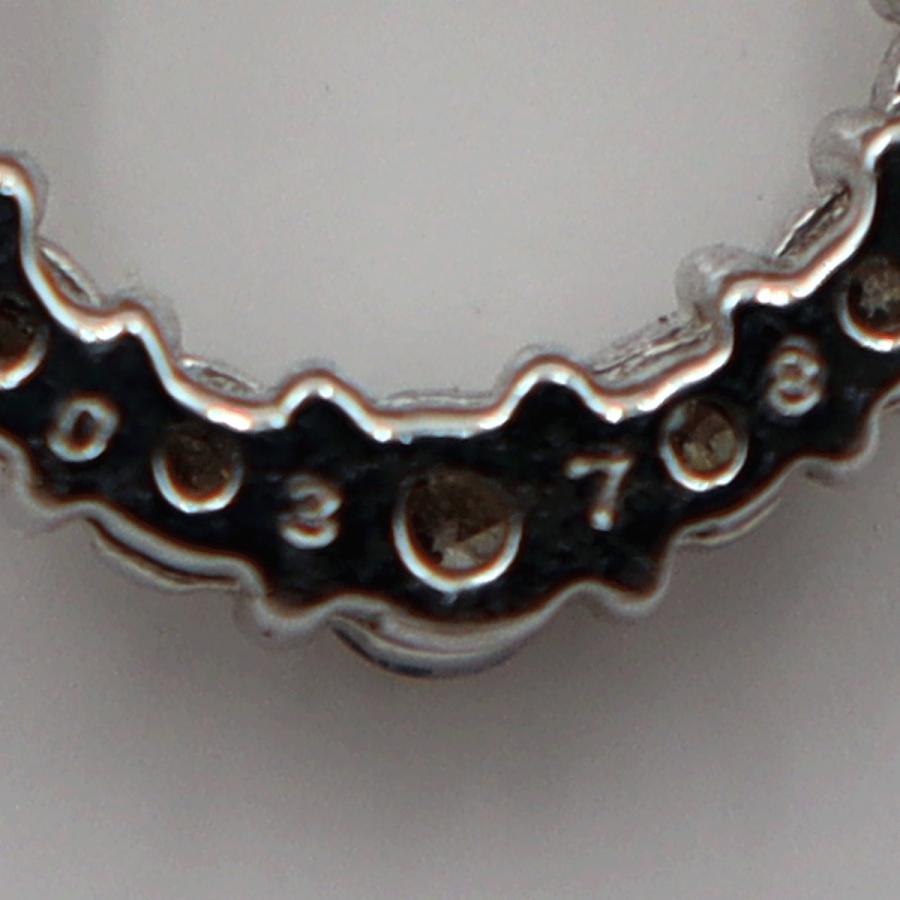 K18WGダイヤペンダントネックレス D0.525ct 0.378ct　ネック長さ約44cm　重量4.18ｇ(石の重量含む) (中古)