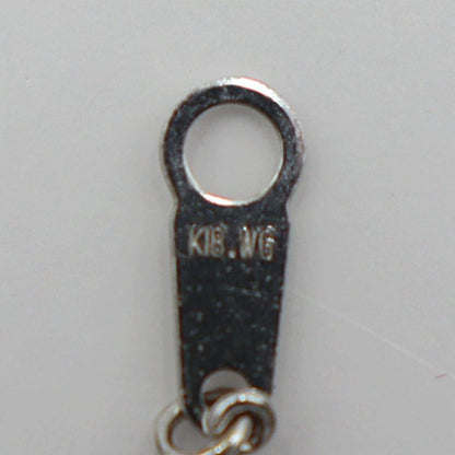 K18WGダイヤペンダントネックレス D0.525ct 0.378ct　ネック長さ約44cm　重量4.18ｇ(石の重量含む) (中古)