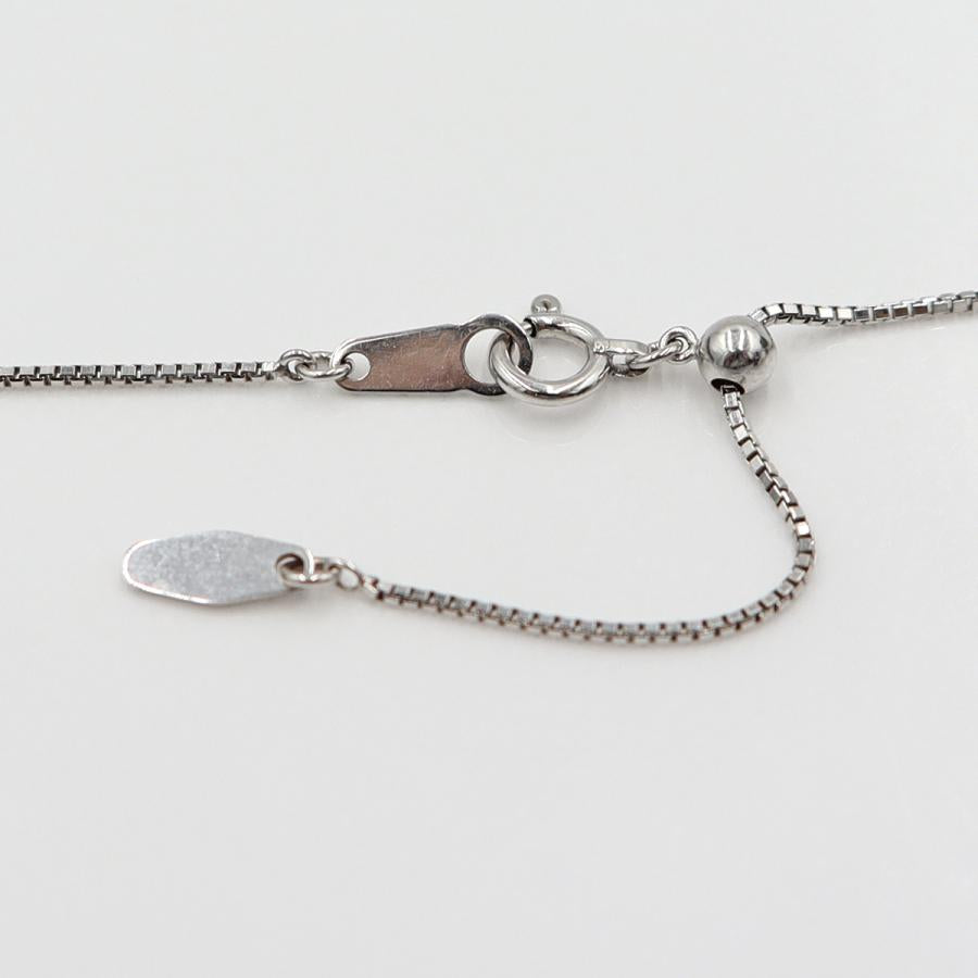 K18WGダイヤペンダントネックレス D0.525ct 0.378ct　ネック長さ約44cm　重量4.18ｇ(石の重量含む) (中古)