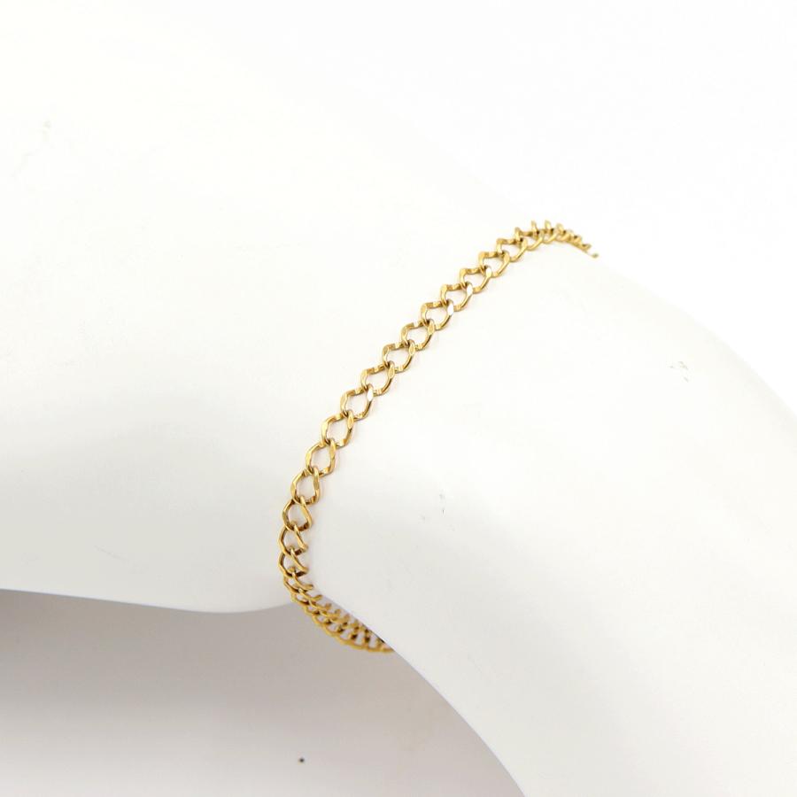 K18デザインブレスレット　長さ17.5cm　重量2.49ｇ（中古）