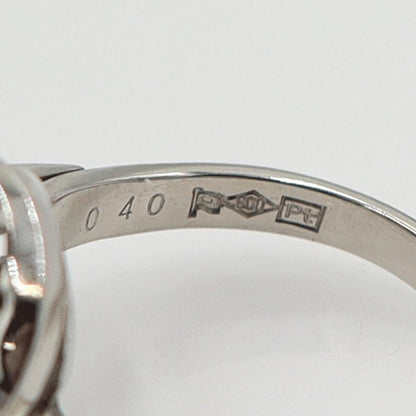 Pt900ダイヤモンドリング　D0.40ct　サイズ9号　重量6.94ｇ(石の重量含む)　レディース(中古)
