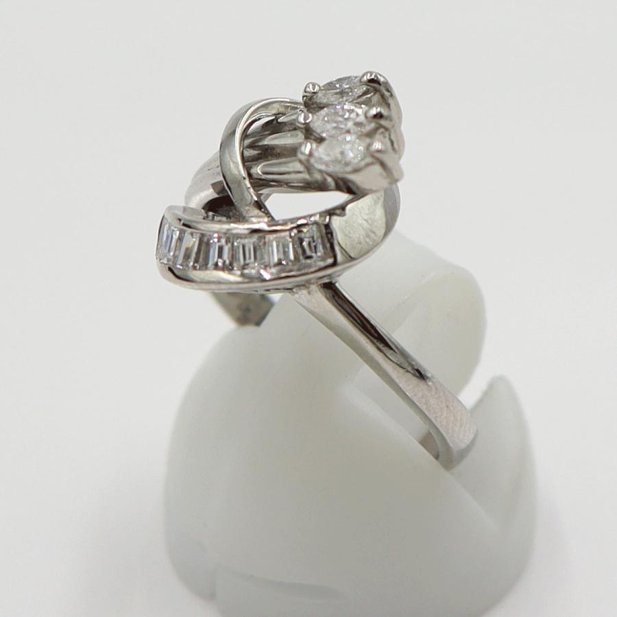 Pt900ダイヤモンドリング　D0.40ct　サイズ9号　重量6.94ｇ(石の重量含む)　レディース(中古)