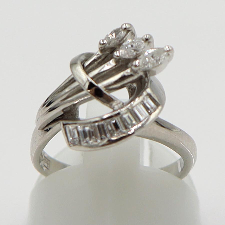 Pt900ダイヤモンドリング　D0.40ct　サイズ9号　重量6.94ｇ(石の重量含む)　レディース(中古)