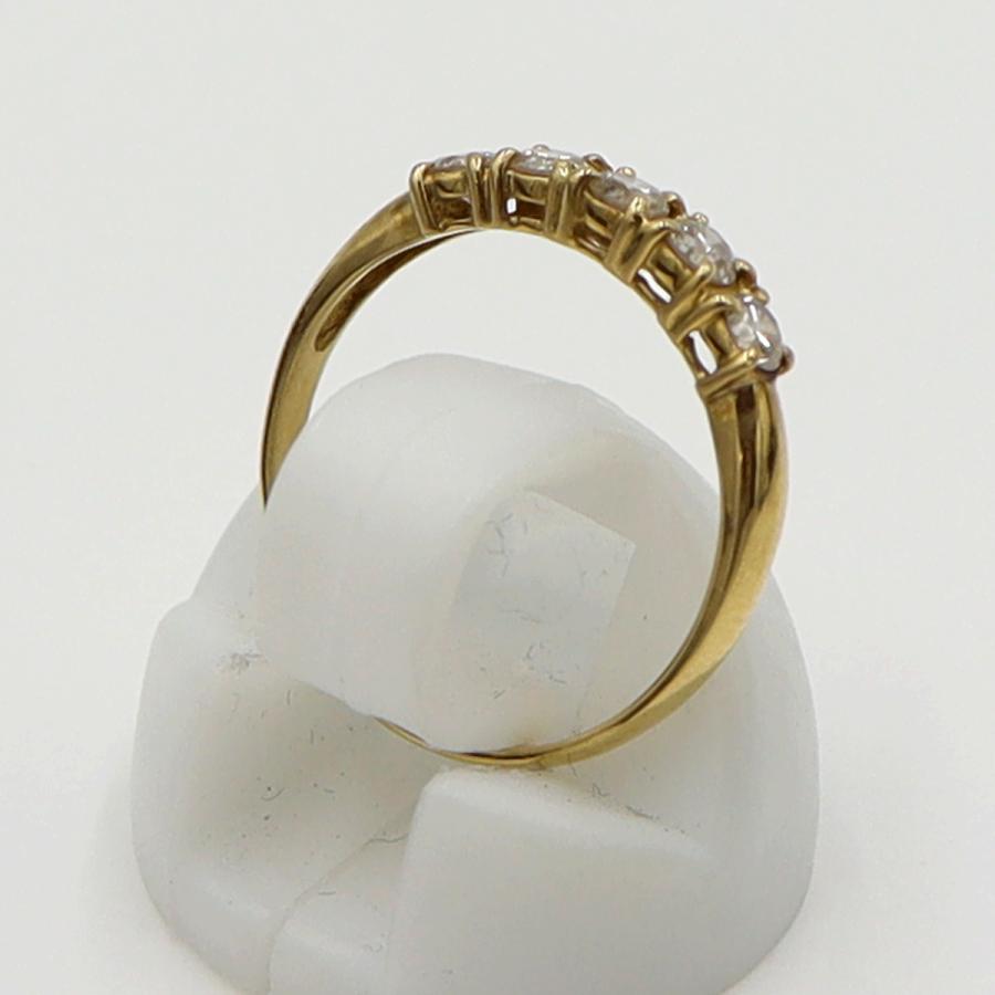 K18ダイヤモンドリング　D0.30ct　サイズ7号　重量1.26ｇ(石の重量含む)　(中古)