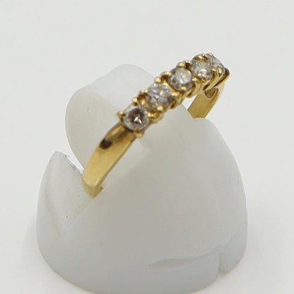 K18ダイヤモンドリング　D0.30ct　サイズ7号　重量1.26ｇ(石の重量含む)　(中古)