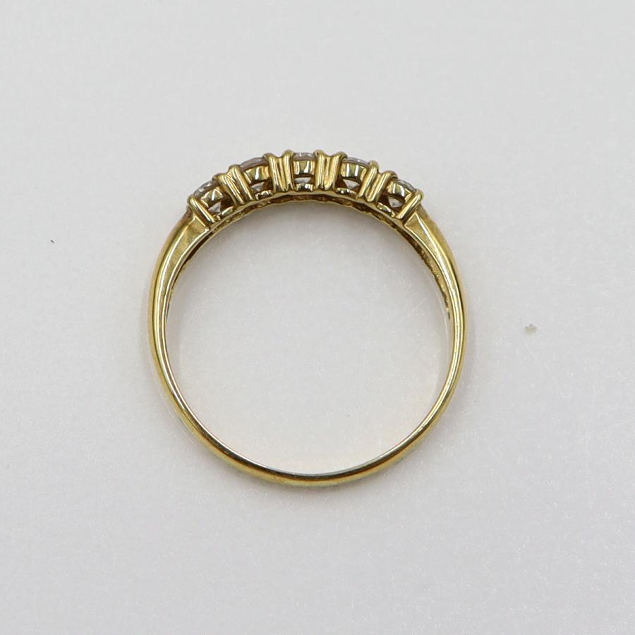 K18ダイヤモンドリング　D0.30ct　サイズ7号　重量1.26ｇ(石の重量含む)　(中古)