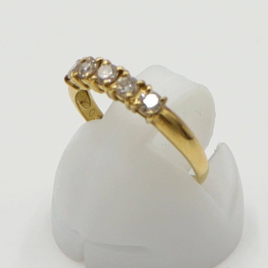 K18ダイヤモンドリング　D0.30ct　サイズ7号　重量1.26ｇ(石の重量含む)　(中古)