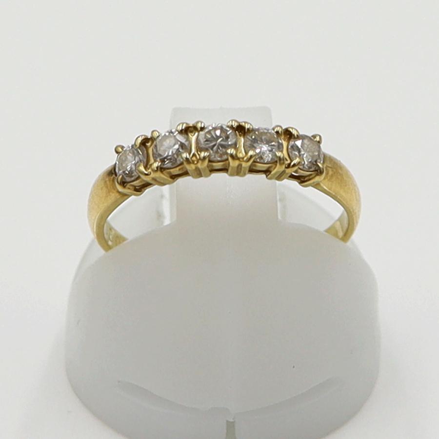 K18ダイヤモンドリング　D0.30ct　サイズ7号　重量1.26ｇ(石の重量含む)　(中古)