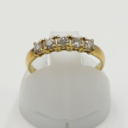 K18ダイヤモンドリング　D0.30ct　サイズ7号　重量1.26ｇ(石の重量含む)　(中古)