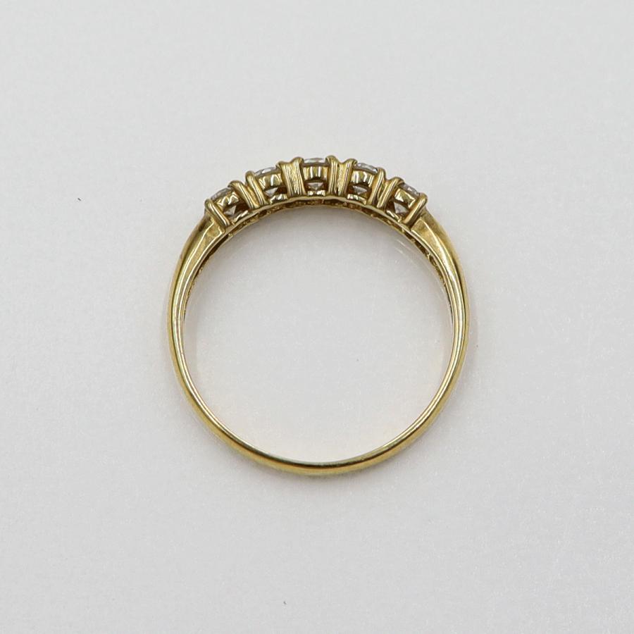 K18ダイヤモンドリング　D0.30ct　サイズ7号　重量1.26ｇ(石の重量含む)　(中古)