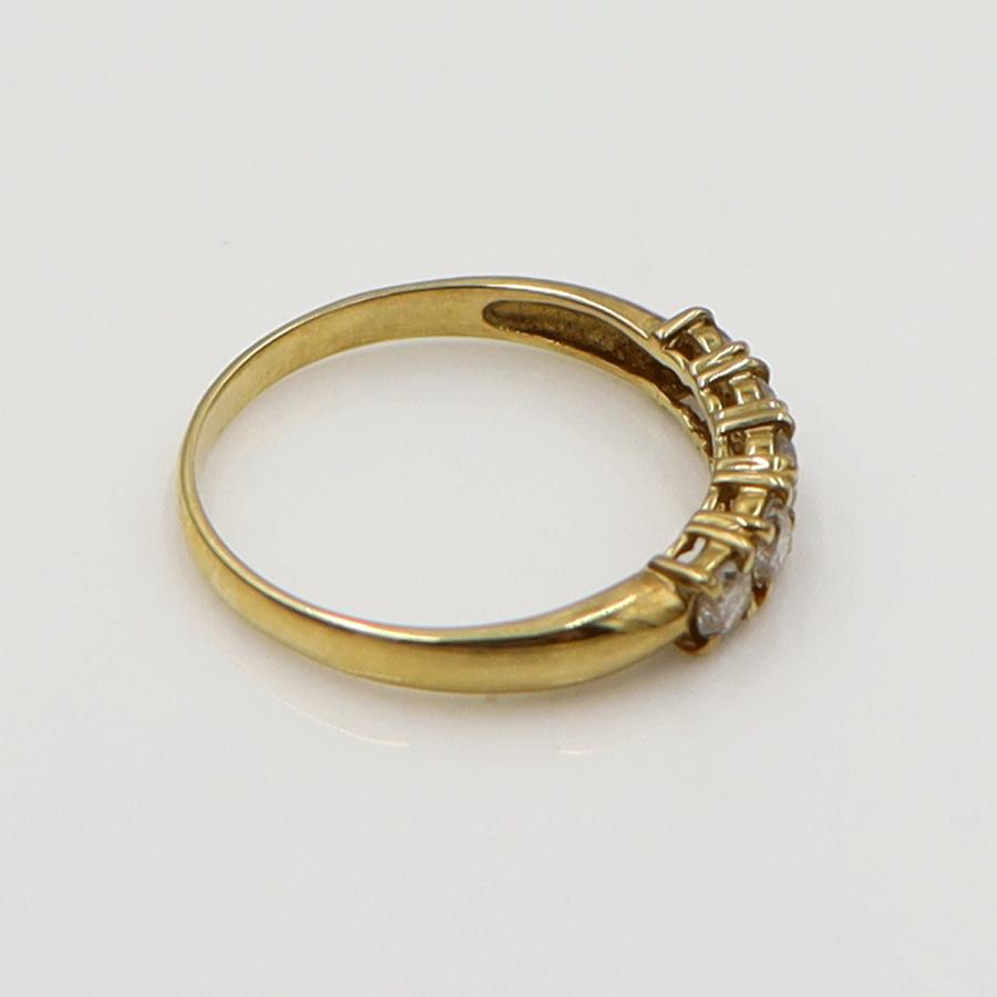 K18ダイヤモンドリング　D0.30ct　サイズ7号　重量1.26ｇ(石の重量含む)　(中古)