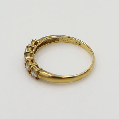 K18ダイヤモンドリング　D0.30ct　サイズ7号　重量1.26ｇ(石の重量含む)　(中古)