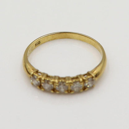 K18ダイヤモンドリング　D0.30ct　サイズ7号　重量1.26ｇ(石の重量含む)　(中古)