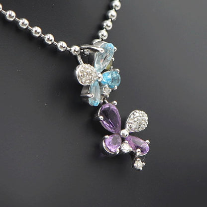 ジェムティーク(Gemtique)　585マルチ石ペンダントトップ　重量2.14ｇ(石の重量含む)　レディース(中古)