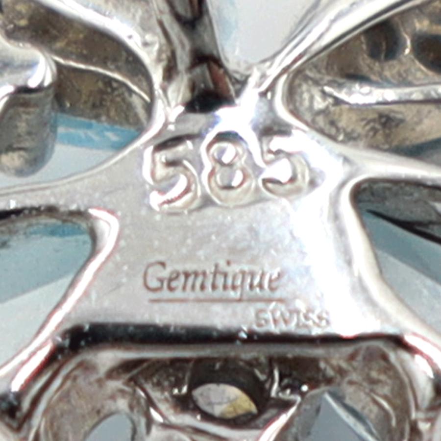 ジェムティーク(Gemtique)　585マルチ石ペンダントトップ　重量2.14ｇ(石の重量含む)　レディース(中古)