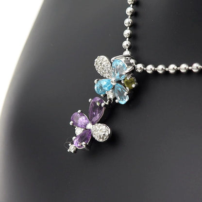 ジェムティーク(Gemtique)　585マルチ石ペンダントトップ　重量2.14ｇ(石の重量含む)　レディース(中古)