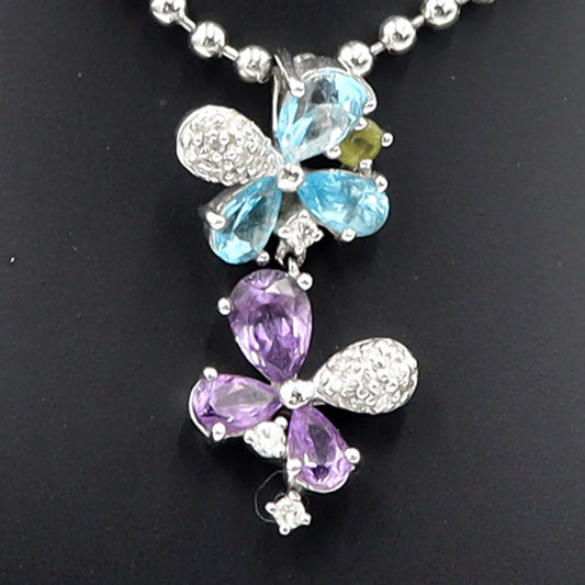 ジェムティーク(Gemtique)　585マルチ石ペンダントトップ　重量2.14ｇ(石の重量含む)　レディース(中古)