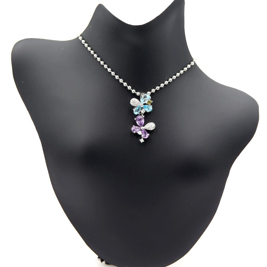 ジェムティーク(Gemtique)　585マルチ石ペンダントトップ　重量2.14ｇ(石の重量含む)　レディース(中古)