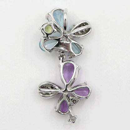 ジェムティーク(Gemtique)　585マルチ石ペンダントトップ　重量2.14ｇ(石の重量含む)　レディース(中古)