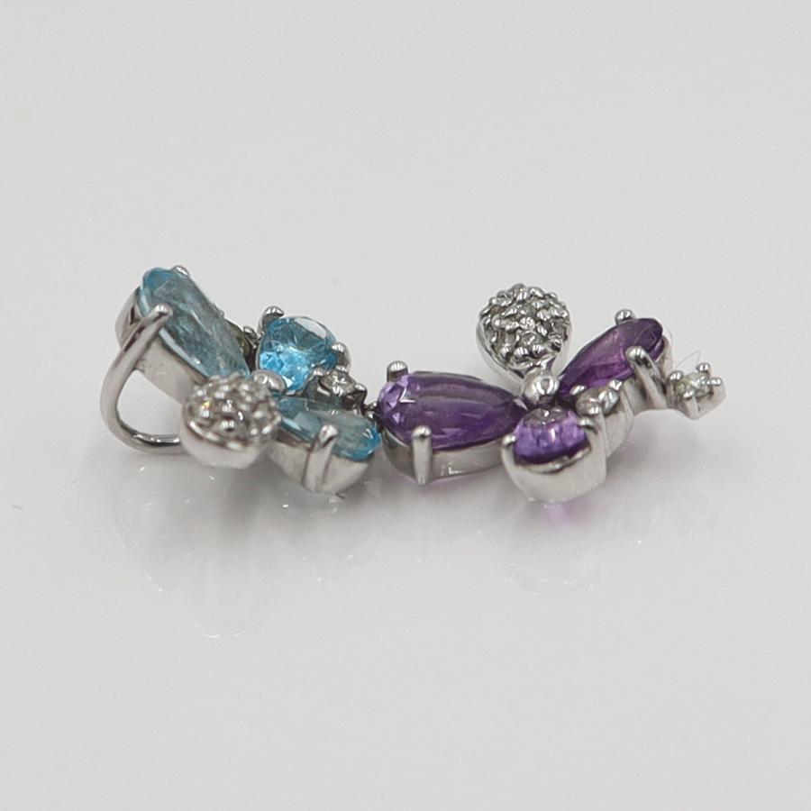 ジェムティーク(Gemtique)　585マルチ石ペンダントトップ　重量2.14ｇ(石の重量含む)　レディース(中古)