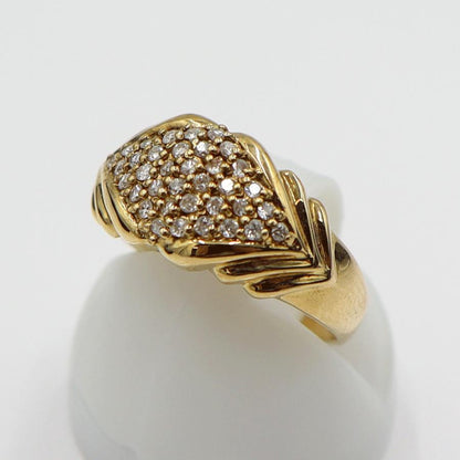 K18ダイヤモンドリング　D0.20ct　リングサイズ7号　重量3.10ｇ(石の重量含む)(中古)