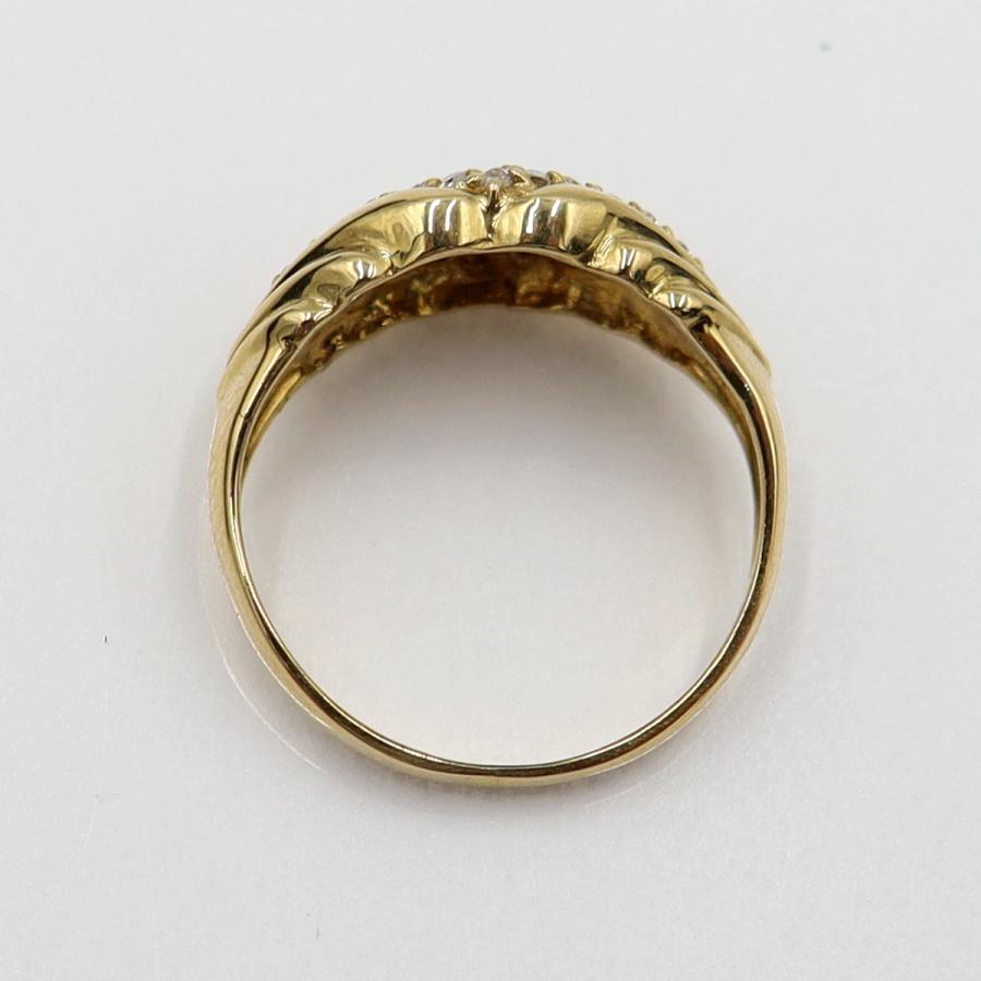 K18ダイヤモンドリング　D0.20ct　リングサイズ7号　重量3.10ｇ(石の重量含む)(中古)