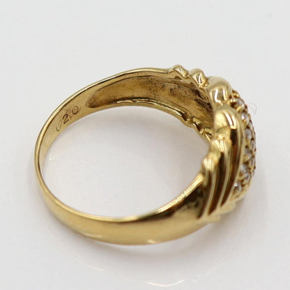 K18ダイヤモンドリング　D0.20ct　リングサイズ7号　重量3.10ｇ(石の重量含む)(中古)