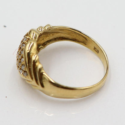 K18ダイヤモンドリング　D0.20ct　リングサイズ7号　重量3.10ｇ(石の重量含む)(中古)