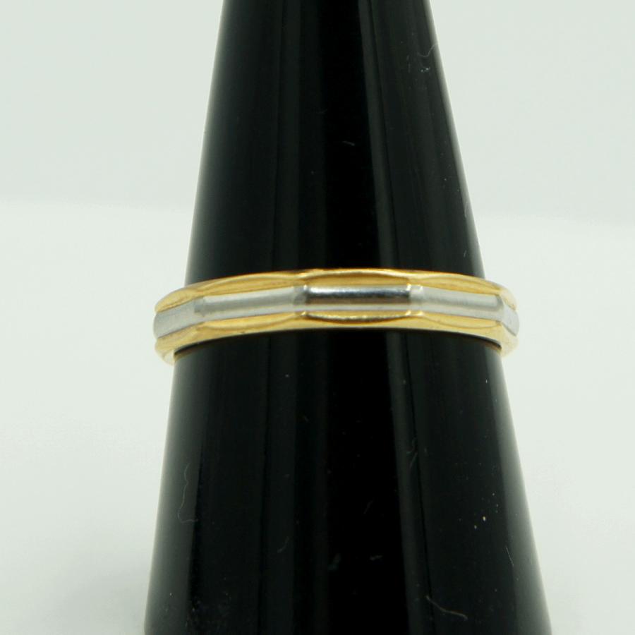 K18/Pt850ファッションリング　リング18号　重量3.21g　メンズ・レディ−ス（中古）