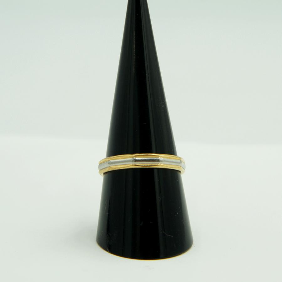 K18/Pt850ファッションリング　リング18号　重量3.21g　メンズ・レディ−ス（中古）