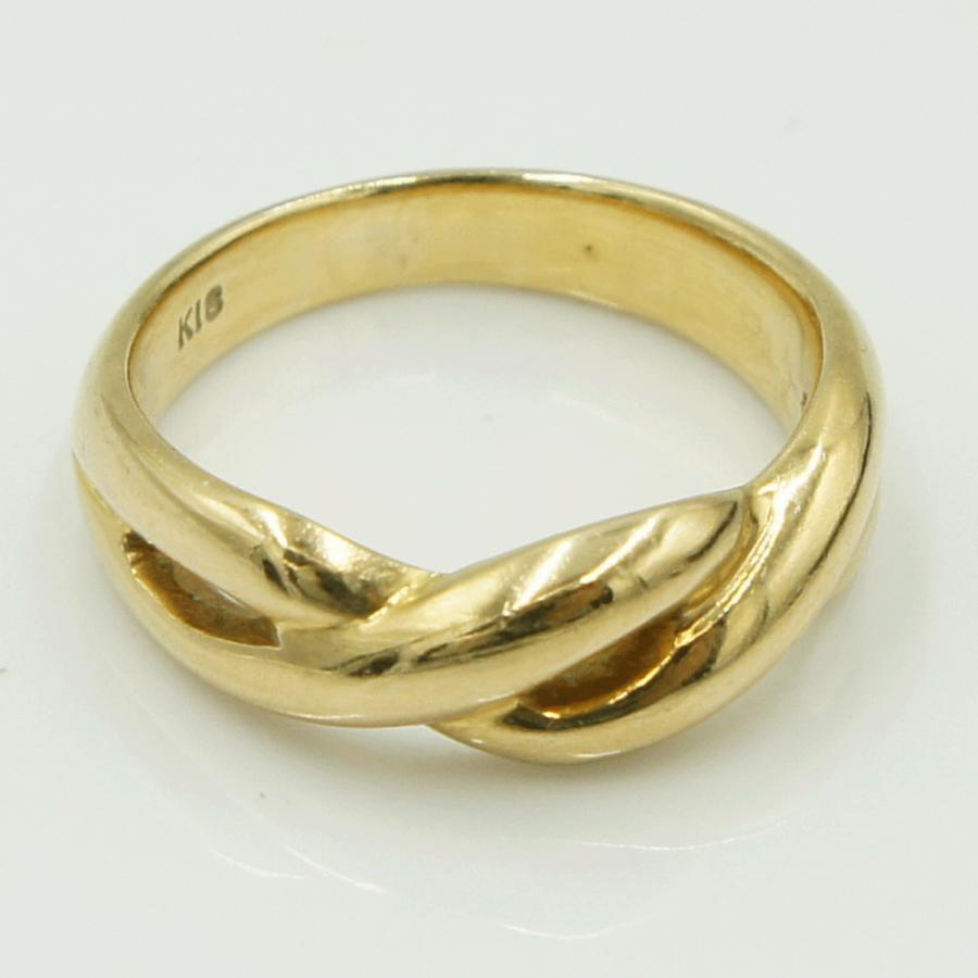 K18ファッションリング　リング14号　重量7.26ｇ　レディース（中古）