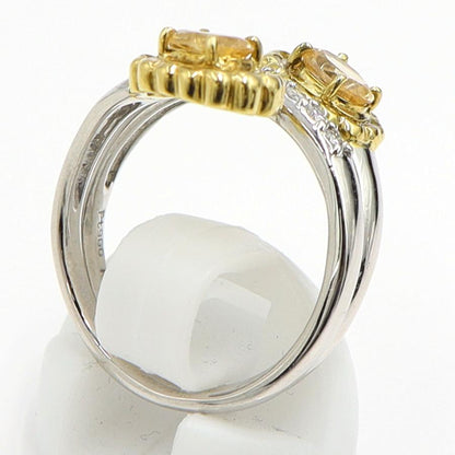 Pt900/K18トパーズダイヤモンドリング　T0.43ct　D0.41ct　リングサイズ12号　重量9.07ｇ(石の重量含む)　レディース（中古）