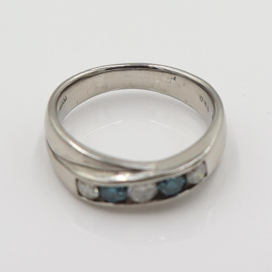 Pt900ダイヤモンドリング　D0.65ct　サイズ16号　重量8.92ｇ(石の重量含む)　レディース(中古)