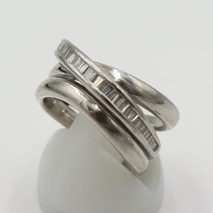 Pt900ダイヤモンドリング　D0.41ct　サイズ12号　重量15.23ｇ(石の重量含む)　レディース(中古)